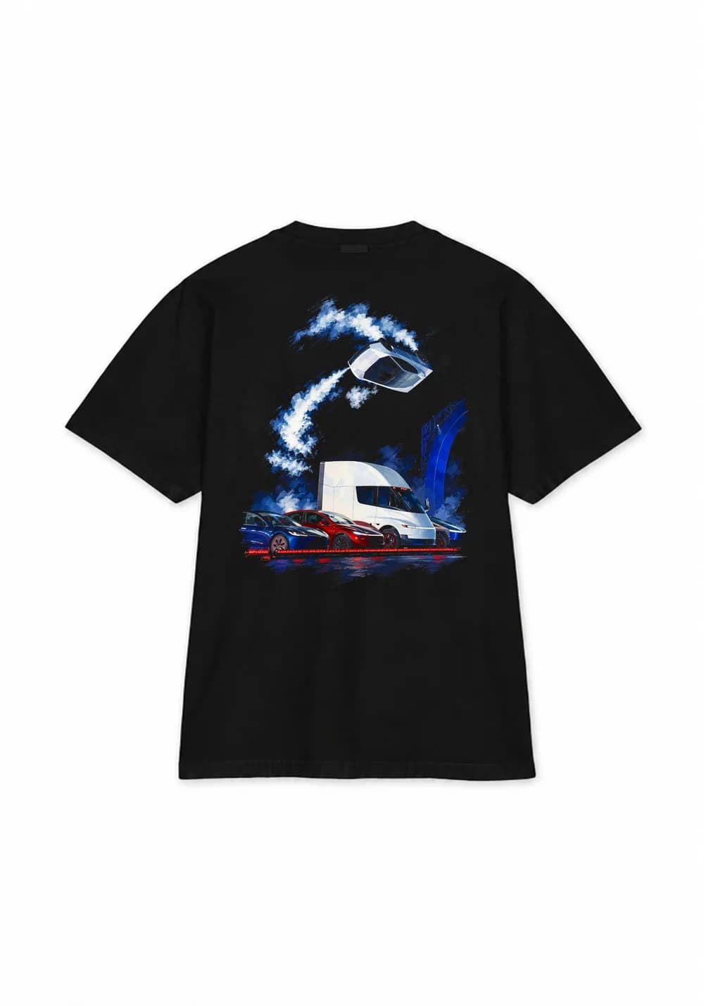 Flying Cars Tee — Black, back