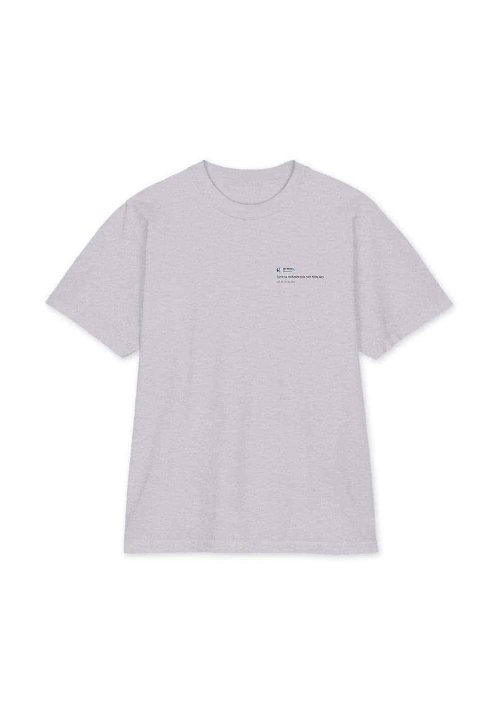 Flying Cars Tee — Heather Grey, front
