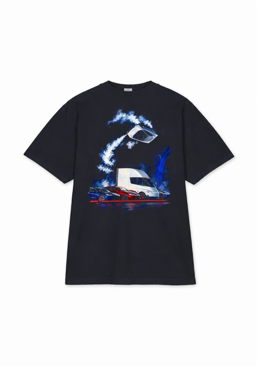 Flying Cars Tee — Navy